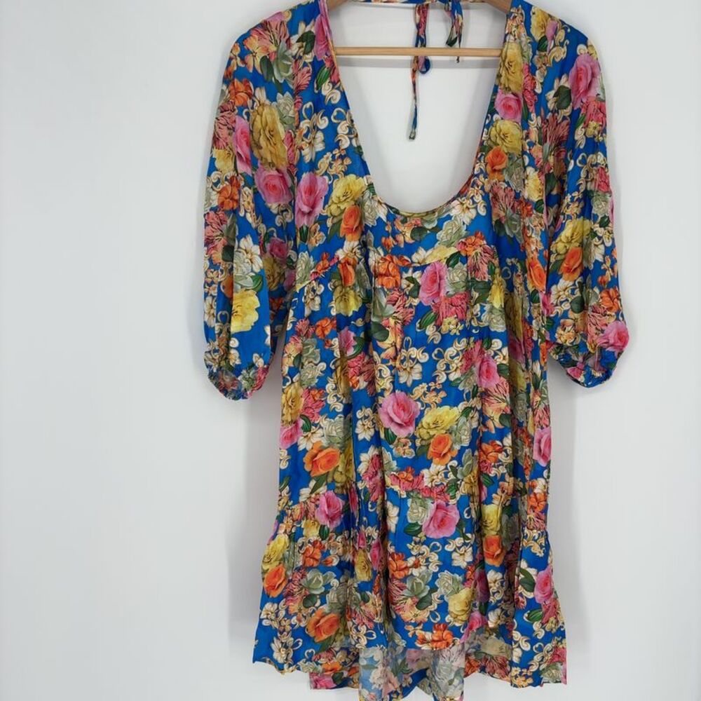 Johnny Was Silk-Blend Mini Dress
